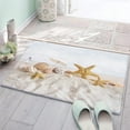 thumbnail image 1 of Bathroom Rug, Shell Starfish Beach Sand Scenery Bath Mat Non-Slip Water Microfiber Soft Plush Shaggy Bath Rugs for Shower, Bedroom, Bathtubs 24x16 Inch, 1 of 5