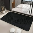 thumbnail image 1 of Bathroom Rug, Soft Absorbent Bathroom Mat and Bath Mat, Non-Slip Rug for Living Room, Bedroom or Kitchen Entrance, Machine Washable, 23.6"x15.7", Black, 1 of 4