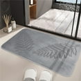 thumbnail image 1 of Bathroom Rug, Soft Absorbent Bathroom Mat and Bath Mat, Non-Slip Rug for Living Room, Bedroom or Kitchen Entrance, Machine Washable, 23.6"x15.7", Gray, 1 of 3