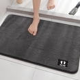 thumbnail image 1 of Bathroom Rug, Soft Absorbent Bathroom Mat and Bath Mat, Premium Microfiber Shag Bath Rug Machine Washable Dark Gray,20" x 32", 1 of 7