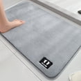thumbnail image 1 of Bathroom Rug, Soft Absorbent Bathroom Mat and Bath Mat, Premium Microfiber Shag Bath Rug Machine Washable Gray,20" x 32", 1 of 7