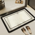 thumbnail image 1 of Bathroom Rug | Super Absorbent Mat | Non-Slip Rubber Backing, Quick Drying, Soft Diatom Mud for Entryway or Bathtub | White | 19x26 in, 1 of 6