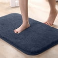 thumbnail image 1 of Bathroom Rug, Thick Absorbent Door Mat, Non-Slip Polyester Floor Carpet Machine Washable Quick Dry for Kitchen Bathroom, Blue, 1 of 7