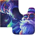 thumbnail image 1 of Bathroom Rug Toiletry Mat Set Cool Santa Print, Soft Absorbent Bath Rug and U-Shaped Toilet Rug, Non-Slip Bath Carpet, Machine Wash Dry, Bath Mats for Bathroom 17.3"x13.4"+23.6"x15.7", 1 of 5