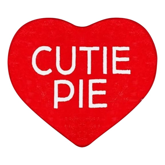 Bathroom Rug, Valentine's Day Heart Shaped Bath Mat, Soft Absorbent Non-Slip Small Carpet Machine Washable Quick Dry