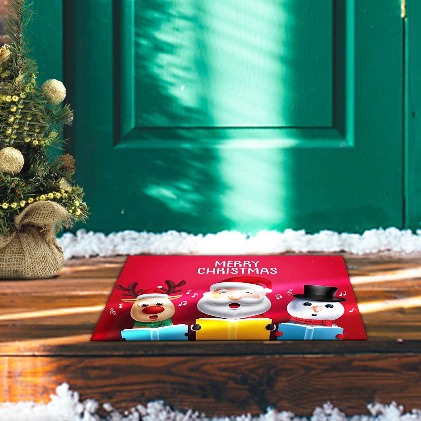 Bathroom Rug ZKCCNUK Christmas Letter Door Mats Kitchen Mats Bedroom