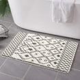 thumbnail image 1 of Bathroom Rugs 20x31 inch Boho Bath Mat Non-Slip Moroccan Geometric Farmhouse Bath Rug Soft Microfiber Machine Washable Floor Mats for Bathroom Tub Sink Shower, 1 of 6
