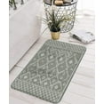 thumbnail image 1 of Bathroom Rugs 20x32 inch Black Boho Bath Mat Non-Slip Geometric Moroccan Farmhouse Bath Rug Soft Velvet Machine Washable Bathroom Mats for Tub Sink Shower, 1 of 6
