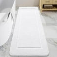 thumbnail image 1 of Bathroom Rugs, 24" x 70" Long Bath Rug, Non Slip Washable Bath Runner Rug Soft Thick Absorbent Bath Mat for Shower, Shaggy Plush Luxury Large Bathroom Rug, White, 1 of 14