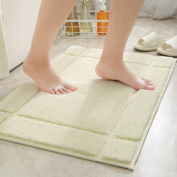 Bathroom Rugs 24"x16", Extra Soft and Absorbent Microfiber Bath Mat, Non-Slip, Machine Washable, Quick Dry Shaggy Bath Carpet, Suitable for Bathroom Floor, Tub, Shower
