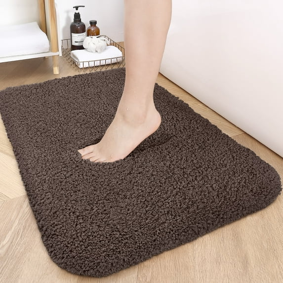 Bathroom Rugs,24"x35",Non Slip Shower Bath Room,Extra Soft and Absorbent,Bath Mats for Bathroom Floor,Machine Wash Dry Carpet Mat for Tub,24"x35"Brown