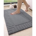 thumbnail image 1 of Bathroom Rugs 24"x36", Non Slip Bath Mats for Bathroom Floor, Ultra Soft and Absorbent Bath Rug Shower Carpet, Machine Washable, Dark Grey$$Home Decor, Kitchen, & Other, 1 of 9