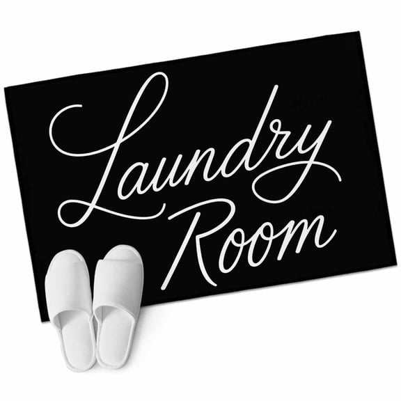 Bathroom Rugs 2x3 Ft, Black Non Slip Area Rugs for Kitchen Bedroom Entryway, Laundry Room Minimalist Modern Art Washable Carpet Runner Rug Floor Mats for Bedroom Home Decor