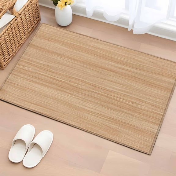 Bathroom Rugs 2x3 Ft, Brown Wood Grain Non Slip Area Rugs for Kitchen Bedroom Entryway, Retro Western Farmhouse Wooden Board Washable Carpet Runner Rug Floor Mats for Bedroom Home Decor