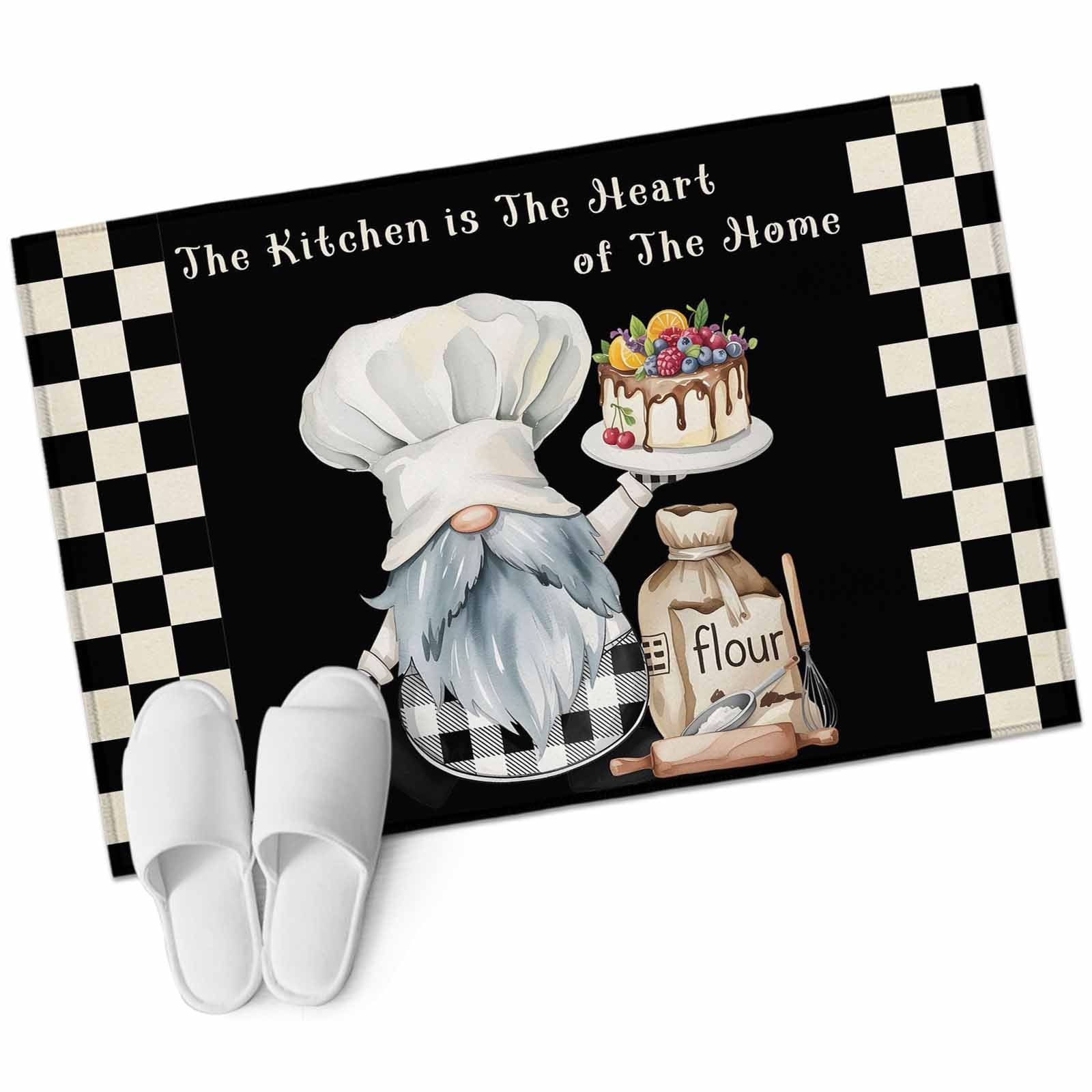 Bathroom Rugs 2x3 Ft, Chef Gnomes Non Slip Area Rugs for Kitchen ...