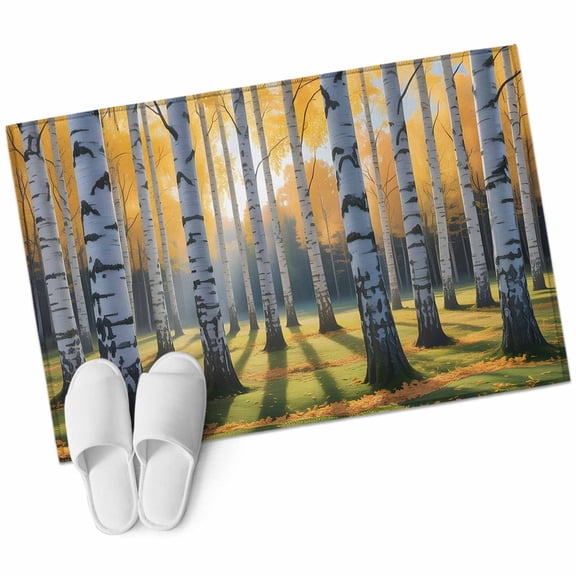 Bathroom Rugs 2x3 Ft, Fall Branch Trees Non Slip Area Rugs for Kitchen Bedroom Entryway, Bare Root Tree Autumn Forest Washable Carpet Runner Rug Floor Mats for Bedroom Home Decor