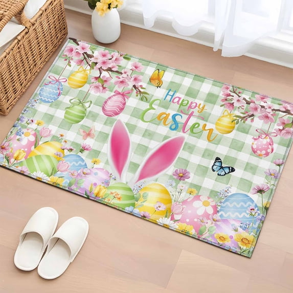 Happy Easter Rug Bathroom Rugs 2x3 Ft, Happy Easter Non Slip Area Rugs for Kitchen ...
