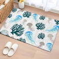 thumbnail image 1 of Bathroom Rugs 2x3 Ft, Jellyfish Coral Coastal Non Slip Area Rugs for Kitchen Bedroom Entryway, Nautical Summer Beach Ocean Sea Washable Carpet Runner Rug Floor Mats for Bedroom Home Decor, 1 of 8