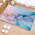 thumbnail image 1 of Bathroom Rugs 2x3 Ft, Marble Pink Blue Purple Non Slip Area Rugs for Kitchen Bedroom Entryway, Modern Abstract Art Ink Painting Washable Carpet Runner Rug Floor Mats for Bedroom Home Decor, 1 of 9