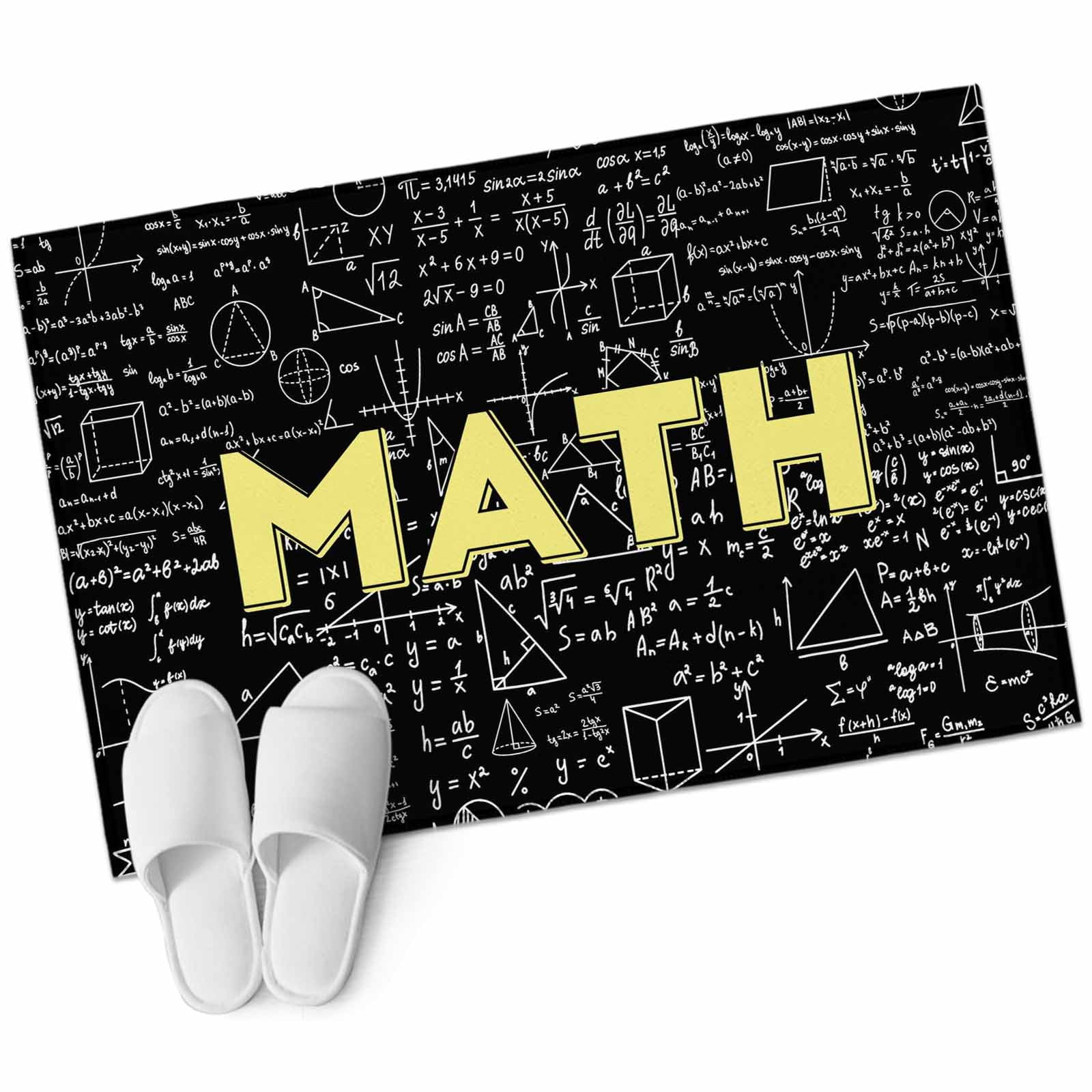 Bathroom Rugs 2x3 Ft, Mathematics Formulas Non Slip Area Rugs for ...