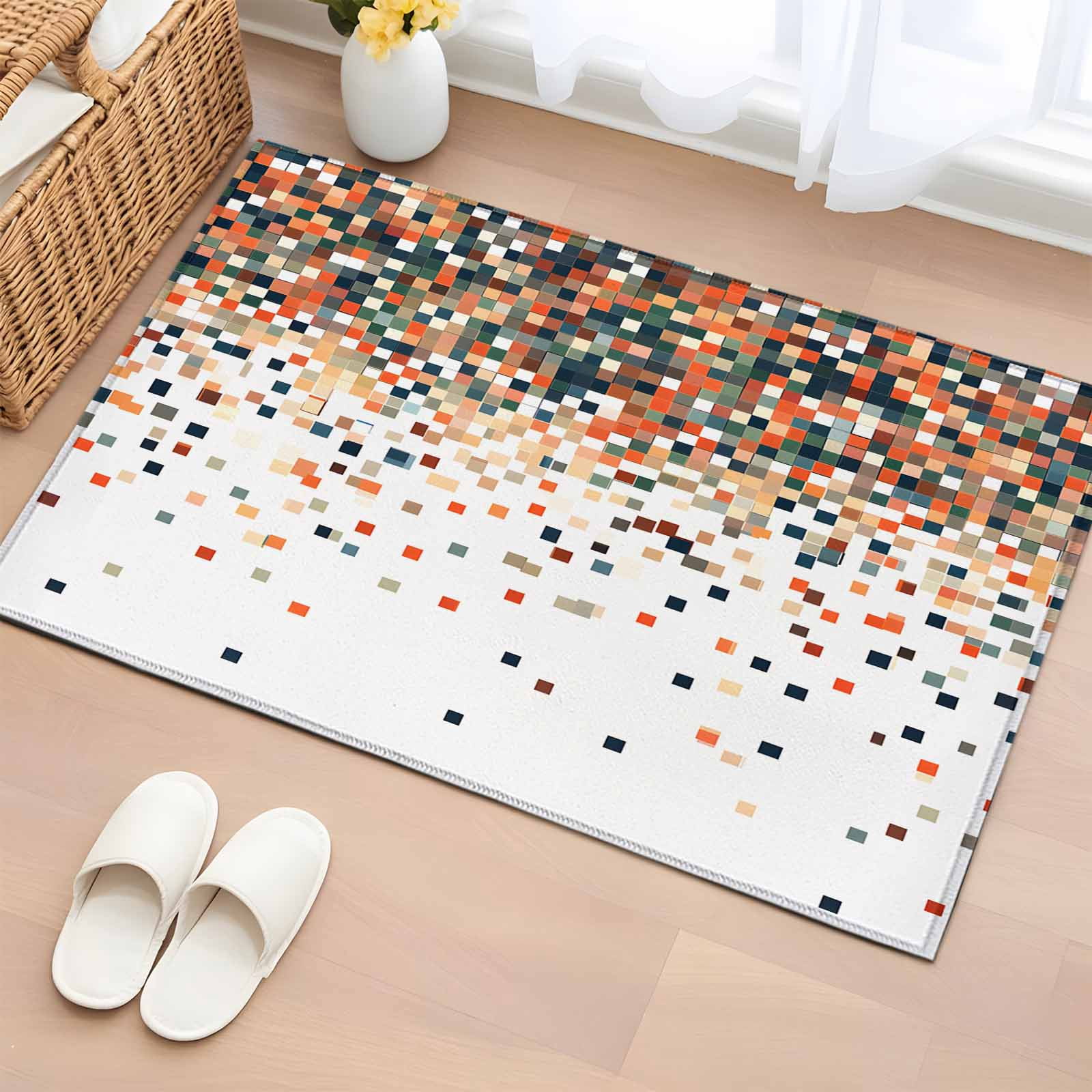 Bathroom Rugs 2x3 Ft, Modern Abstract Art Non Slip Area Rugs for ...