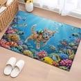 thumbnail image 1 of Bathroom Rugs 2x3 Ft, Ocean Diving Cat Non Slip Area Rugs for Kitchen Bedroom Entryway, Coastal Coral Fish Marine Life Washable Carpet Runner Rug Floor Mats for Bedroom Home Decor, 1 of 8