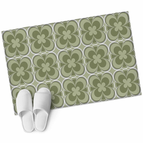 Bathroom Rugs 2x3 Ft, Sage Green Boho Non Slip Area Rugs for Kitchen Bedroom Entryway, Farmhouse Chic Abstract Patterned Washable Carpet Runner Rug Floor Mats for Bedroom Home Decor