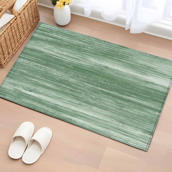 Bathroom Rugs 2x3 Ft, Sage Green Ombre Non Slip Area Rugs for Kitchen Bedroom Entryway, Modern Abstract Art Gradient Washable Carpet Runner Rug Floor Mats for Bedroom Home Decor