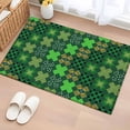thumbnail image 1 of Bathroom Rugs 2x3 Ft, Saint Patrick's Day Non Slip Area Rugs for Kitchen Bedroom Entryway, Country Green Plaid Shamrock Clovers Washable Carpet Runner Rug Floor Mats for Bedroom Home Decor, 1 of 8