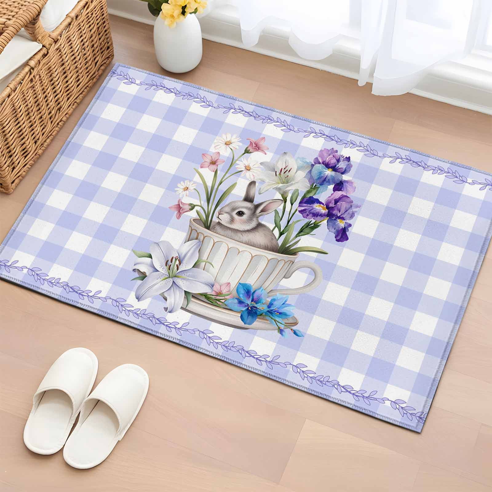 Bathroom Rugs 2x3 Ft, Spring Easter Non Slip Area Rugs for Kitchen ...
