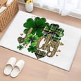 thumbnail image 1 of Bathroom Rugs 2x3 Ft, St. Patrick's Day Non Slip Area Rugs for Kitchen Bedroom Entryway, Spring Shamrock Leaf Gold Love Lucky Green Washable Carpet Runner Rug Floor Mats for Bedroom Home Decor, 1 of 8