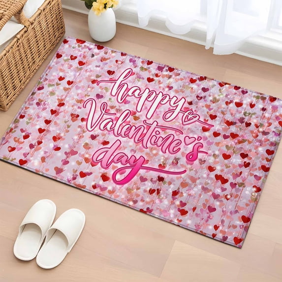 Bathroom Rugs 2x3 Ft, Valentine's Day Non Slip Area Rugs for Kitchen ...