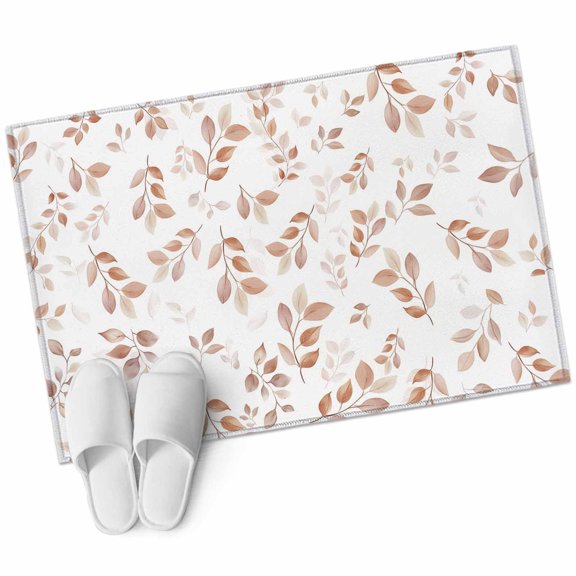 Bathroom Rugs 2x3 Ft, Vintage Leaf Non Slip Area Rugs for Kitchen Bedroom Entryway, Fallen Leaves Autumn Tree Branch Plant Washable Carpet Runner Rug Floor Mats for Bedroom Home Decor