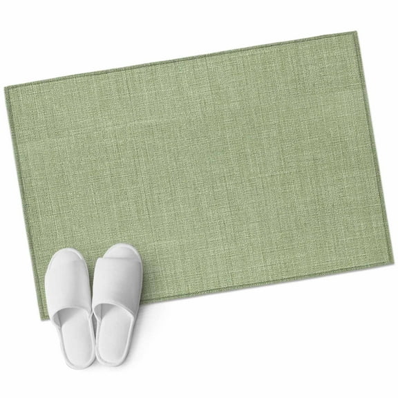 Bathroom Rugs 2x3 Ft, Vintage Sage Green Non Slip Area Rugs for Kitchen Bedroom Entryway, Farmhouse Retro Beige Solid Color Washable Carpet Runner Rug Floor Mats for Bedroom Home Decor