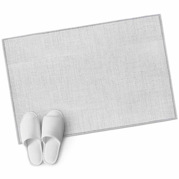 Bathroom Rugs 2x3 Ft, White Burlap Texture Non Slip Area Rugs for ...