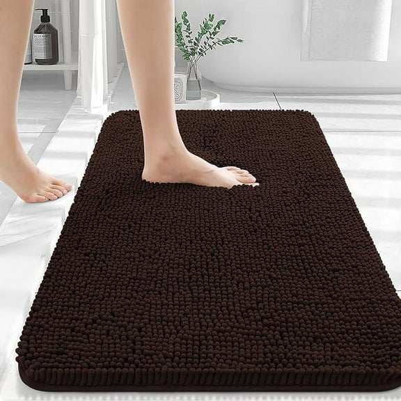 Bathroom Rugs 30x20, Extra Soft Absorbent Chenille Bath Rugs, Rubber Backing Quick Dry, Machine Washable Bath Mats for Bathroom Floor, Tub and Shower, Home Decor Accessories