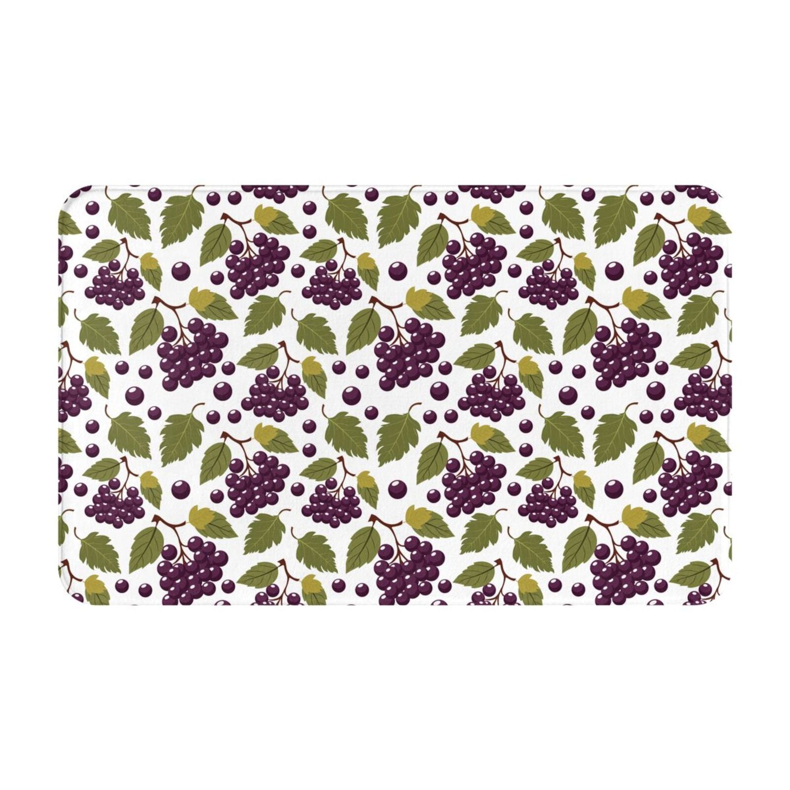 Bathroom Rugs 30x20 NonSlip Absorbent Bath Mat Rugs, Cute Grape