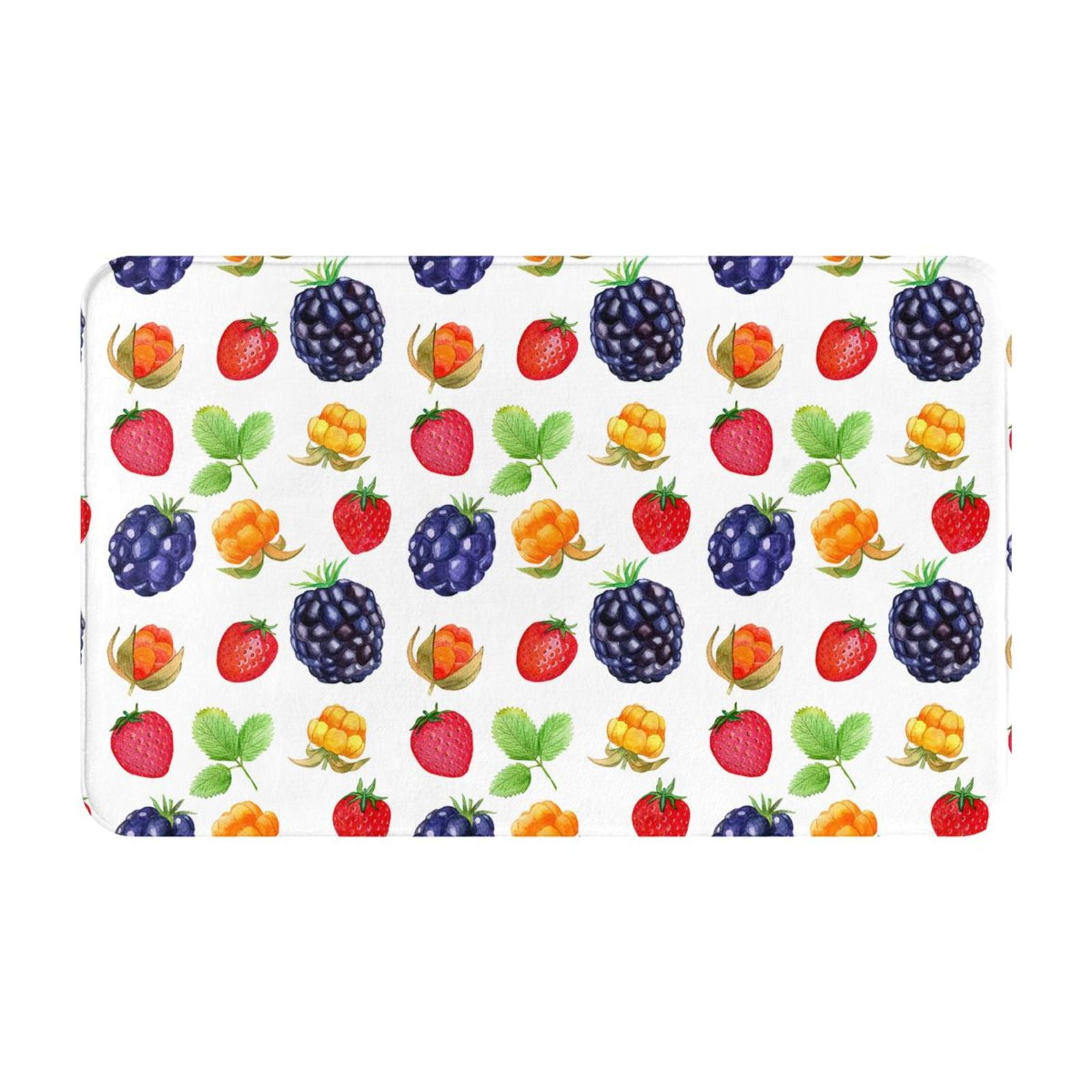 Bathroom Rugs 30x20 - Non-Slip Absorbent Bath Mat Rugs, Strawberry ...