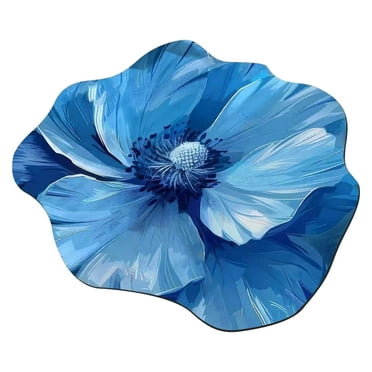 Bathroom Rugs 40x40cm Shaped Flower Diatom Pulp Carpet with QuickDrying and AntiSlip Features Area Rug Light Blue 40x40cm