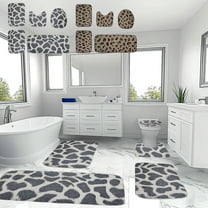 Bathroom Rugs 5 Piece under $5! CQCYD 5 Piece Bathroom Rug Set, Family Bath Mat Collection, Spa Style Bathroom Decor, Guest Bathroom Mat Set, Master Bathroom Floor Mats