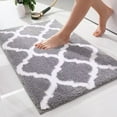 thumbnail image 1 of Bathroom Rugs 59x20, Soft and Absorbent Microfiber Bath Rugs, Non-Slip Shaggy Shower Carpet, Machine Wash Dry, Bath Mats for Bathroom Floor, Tub and Shower, Grey, 1 of 3