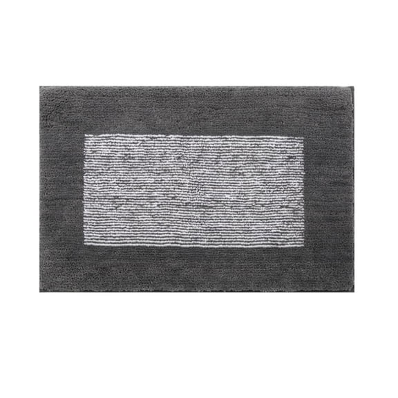Bathroom Rugs Absorbent Non-Slip Backing 16" x 24" Soft Fluffy Thicked Plush Gray Bath Mats Machine Washable