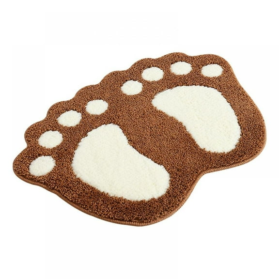 Bathroom Rugs Bath Mat,19"x26", Non-Slip Fluffy Soft Plush Microfiber Shower Carpet Rug, Machine Washable Quick Dry Ultra Shaggy Bath Mats for Tub, Bathroom and Shower, Coffee