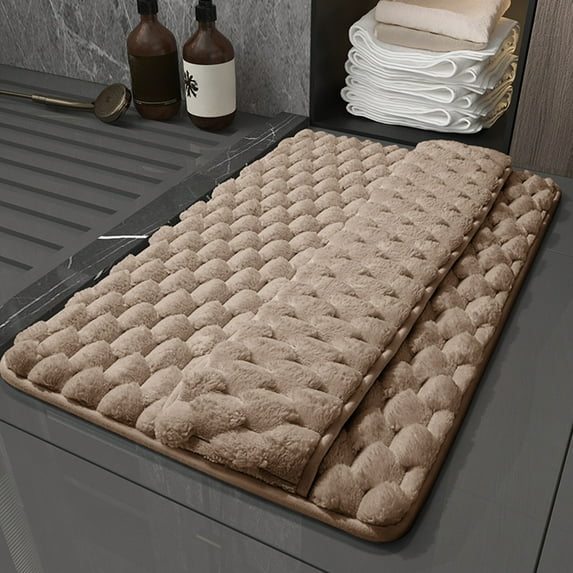 Bathroom Rugs Bath Mat, Thick Soft Non-Slip Full Wrap Mats, Water Absorbent Washable, for Back of Foot Rubbing, Shower Bathroom, Quick Drying, Multi-Purpose, Indoor Outdoor Use