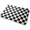 thumbnail image 1 of Bathroom Rugs, Bath Mats, Soft, Race Checkerboard Checkered Black and White Bathroom Rugs Non-Slip Bathroom Rug Mats for Bathroom, Bathtub, Living Room,18 x 30 Inch, 1 of 5