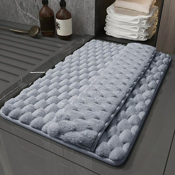 Bathroom Rugs Bath pad, Non slide Bath pad with Water Absorbent swift Dry Polyester Foam, Fully Wrap style Dries Back of Feet, device Washable Bath Rug for Bathroom Shower Floor, 16x24 in