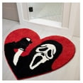 Bathroom Rugs Black Red Bath Mat Non Slip, 28”x33” Funny Bath Rugs