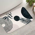 thumbnail image 1 of Bathroom Rugs Black and White Boho Bath Mat, Small Cute Bath Mat Non-Slip Soft Washable Bathmat Shower Rug for Bathtub Boho Decor, 1 of 6