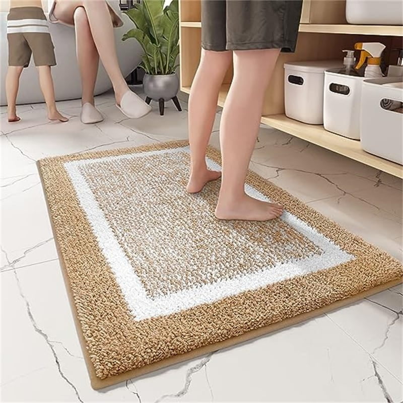 Bathroom Rugs Brown White - 16"x24" - Walmart.com