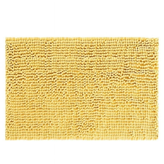 TJOUL Indoor Doormat Rug, Chenille Microfiber, Non-Slip Water-Absorbent, Fluorescent Yellow, 1-Pack